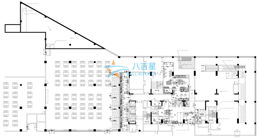 京廣協(xié)同創(chuàng)新中心負(fù)一層廚房工程設(shè)計圖